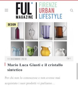 Ful Magazine - Mario Luca Giusti e il cristallo stintetico