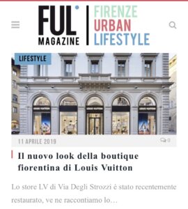 Ful Magazine - Il nuovo look della boutique fiorentina di Louis Vuitton